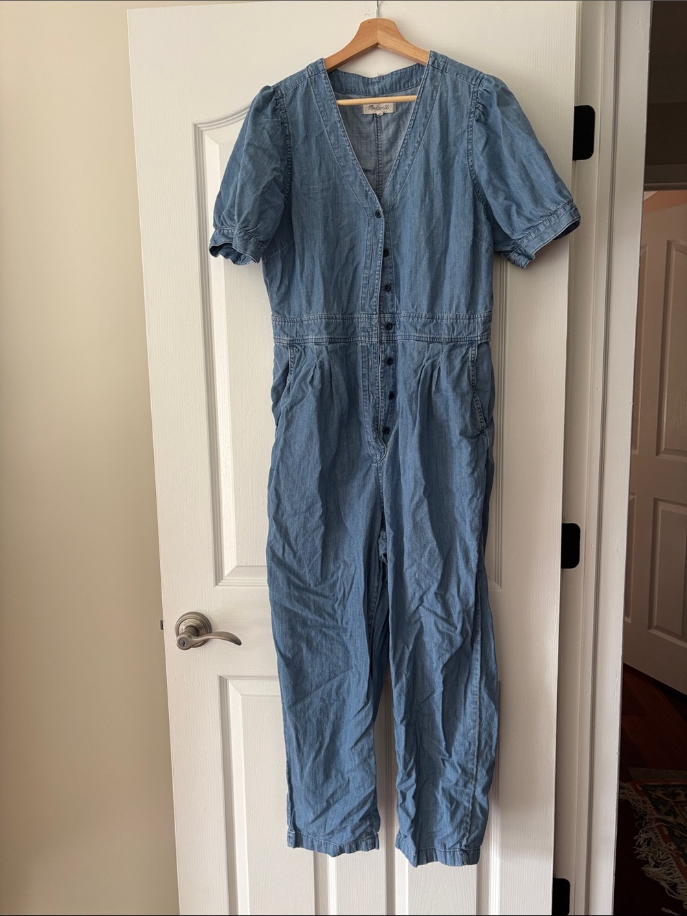 Madewell Light Blue Denim One-Piece Romper